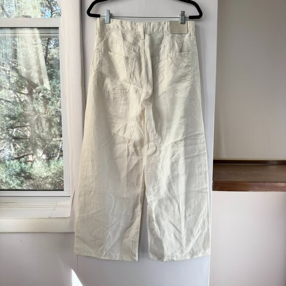 Citizens of Humanity Brynn Drawstring Linen Trousers Vanilla Cream 26 - Picture 7 of 13